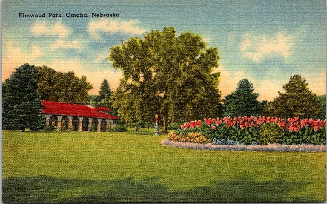 Postcard Divided Back Unposted Elmwood Park Omaha Nebraska