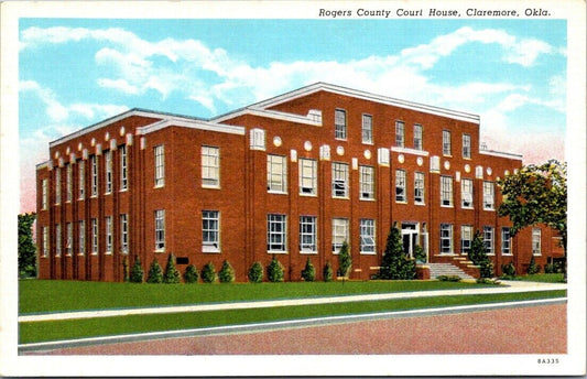 Postcard Post Card Courthouse Claremore Oklahoma Unposted