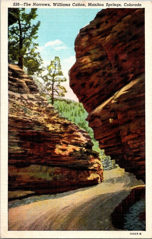 Postcard Post Narrows Williams Canon Colorado Manitou Springs Unposted