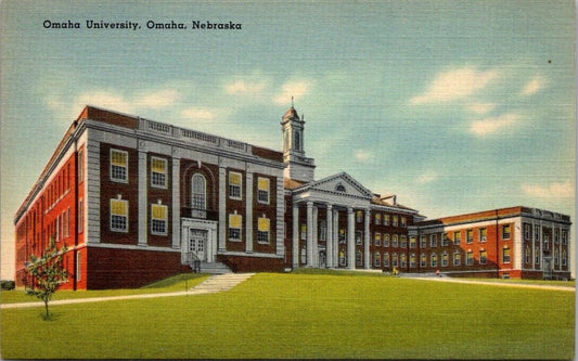 Postcard Divided Back Unposted Omaha University Nebraska