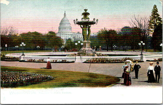 Postcard Post Card Washington Fountain public Garden Undivided Back Unposted