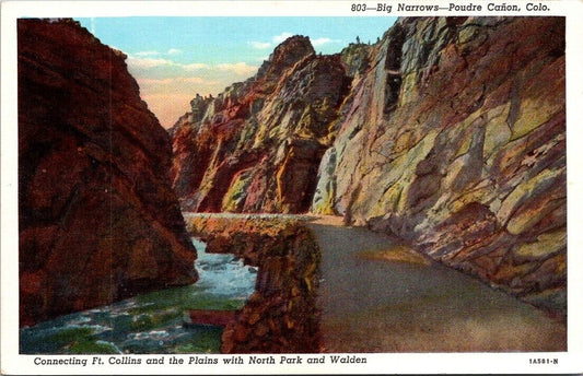 Postcard Post Card Big Narrows Poudre Canon Colorado Unposted