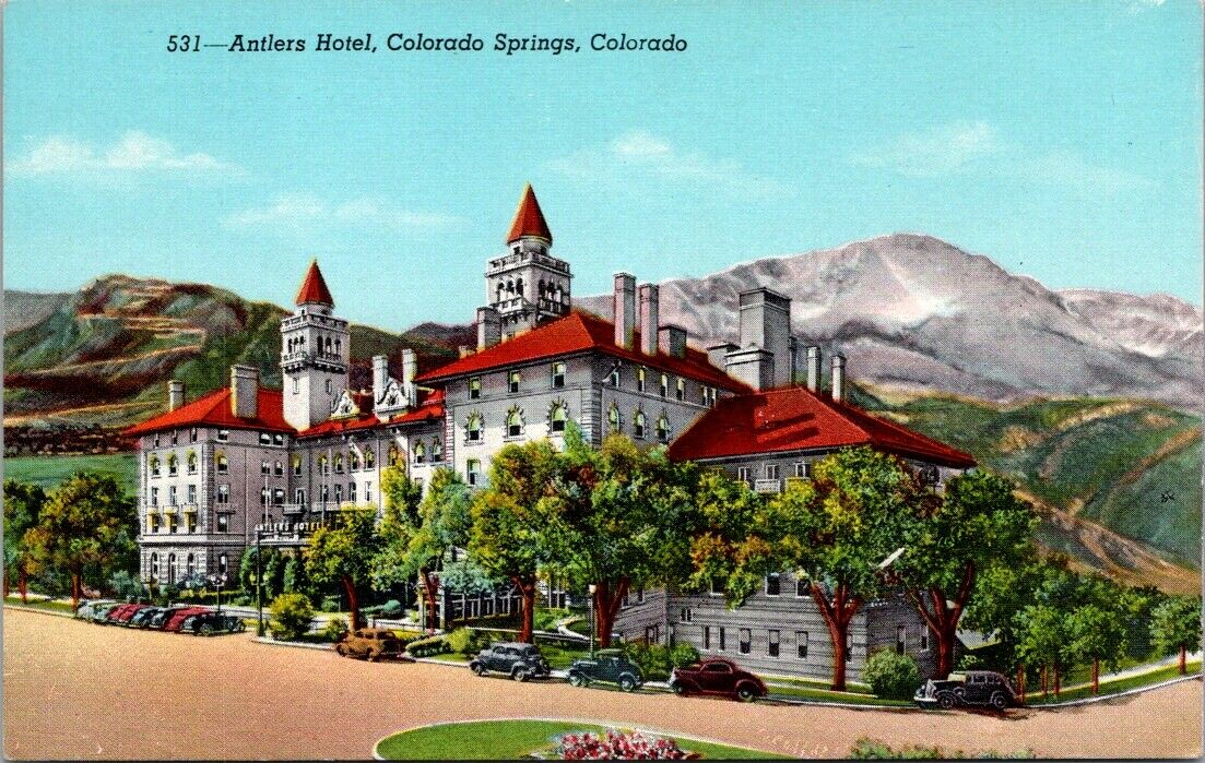 Postcard Post Card Antlers Hotel Colorado Springs Unposted