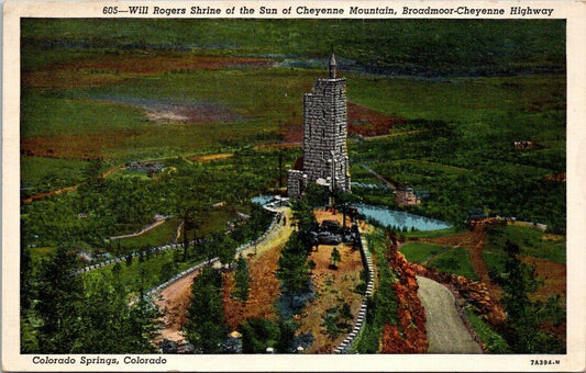 Postcard Post  Shrine Of The Sun Cheyenne Mountain Broadmoor-Cheyenne Highway