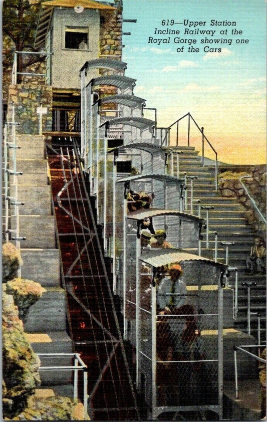 Postcard Post Card Upper Station Incline Railway Royal George Suspension Bridge