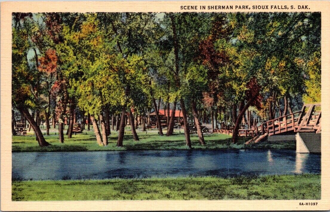 Postcard Divided Back Unposted Sherman Park Sioux Falls South Dakota