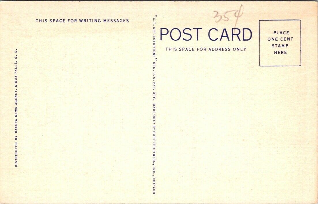 Postcard Divided Back Unposted Sherman Park Sioux Falls South Dakota