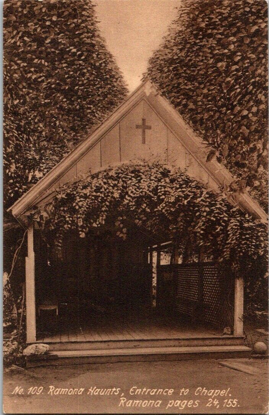 Postcard Post Card Ramona Haunts Chapel SanDiego California Marriage Place