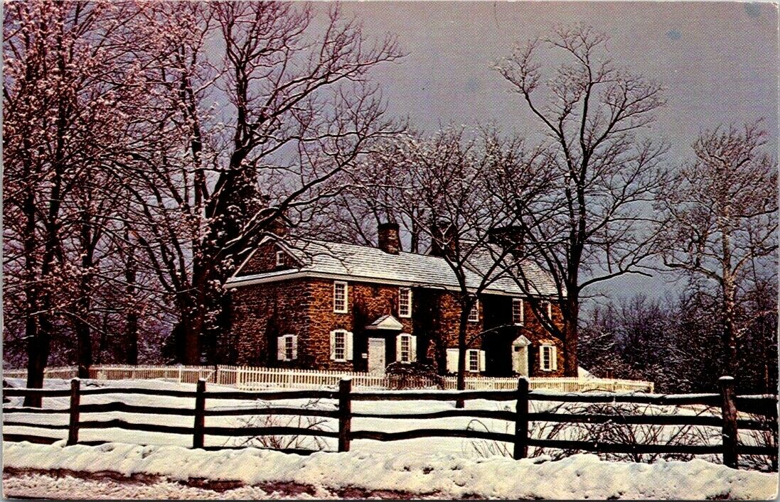 Postcard The Thompson Neely House Washington Bucks County Pennysalvania 1962