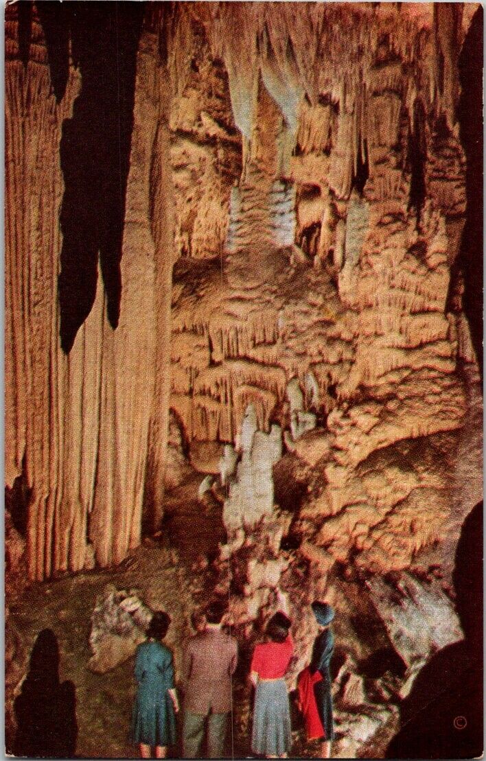 Vintage Postcard The Beautiful Caverns Of Lurray Virginia Helen's Shawl Unposted