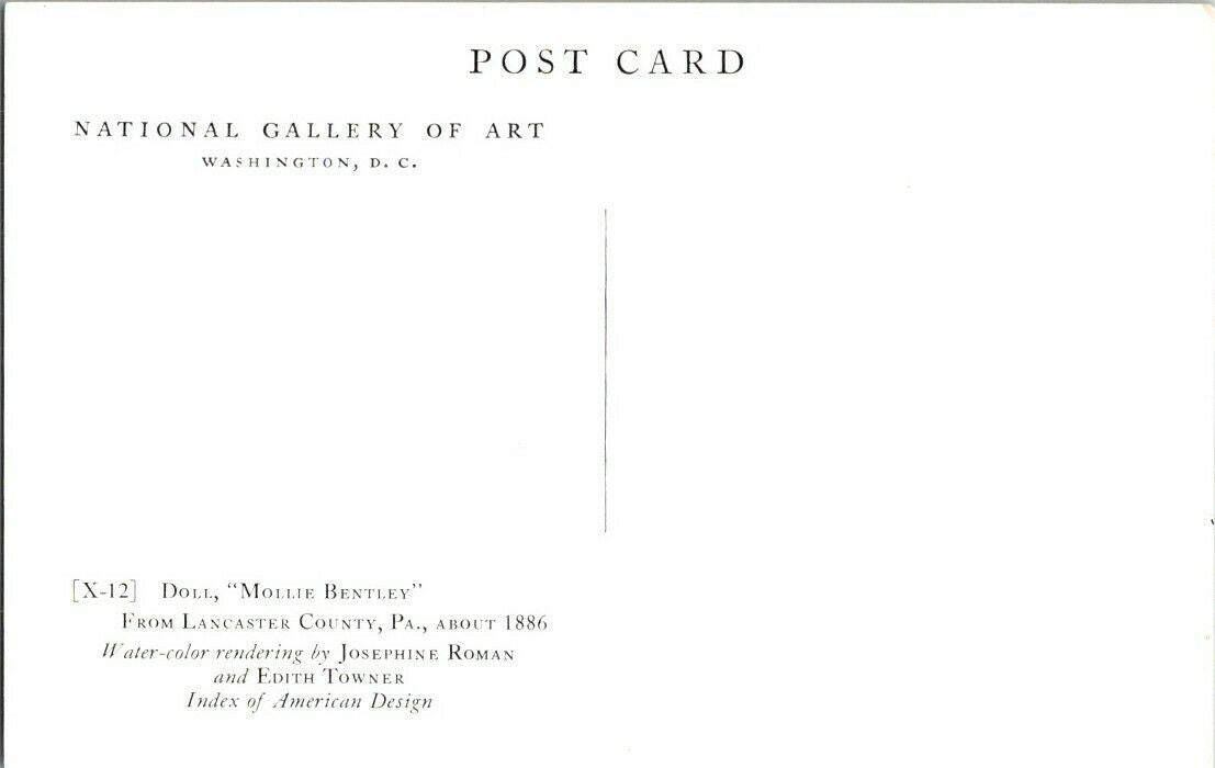 Postcard Doll Mollie Bentley National Gallery Of Art Washington D.C California