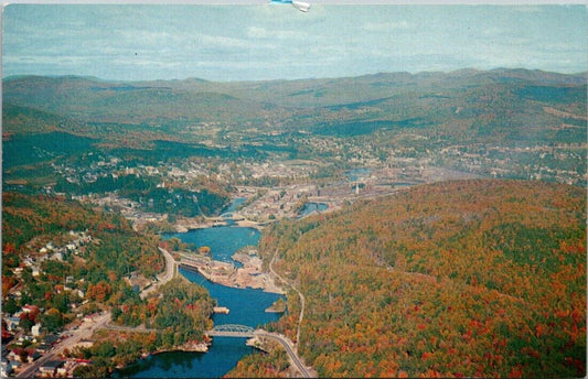 Vintage Postcard Airview of Rumford Maine Androscoggin River And Valley Unposted