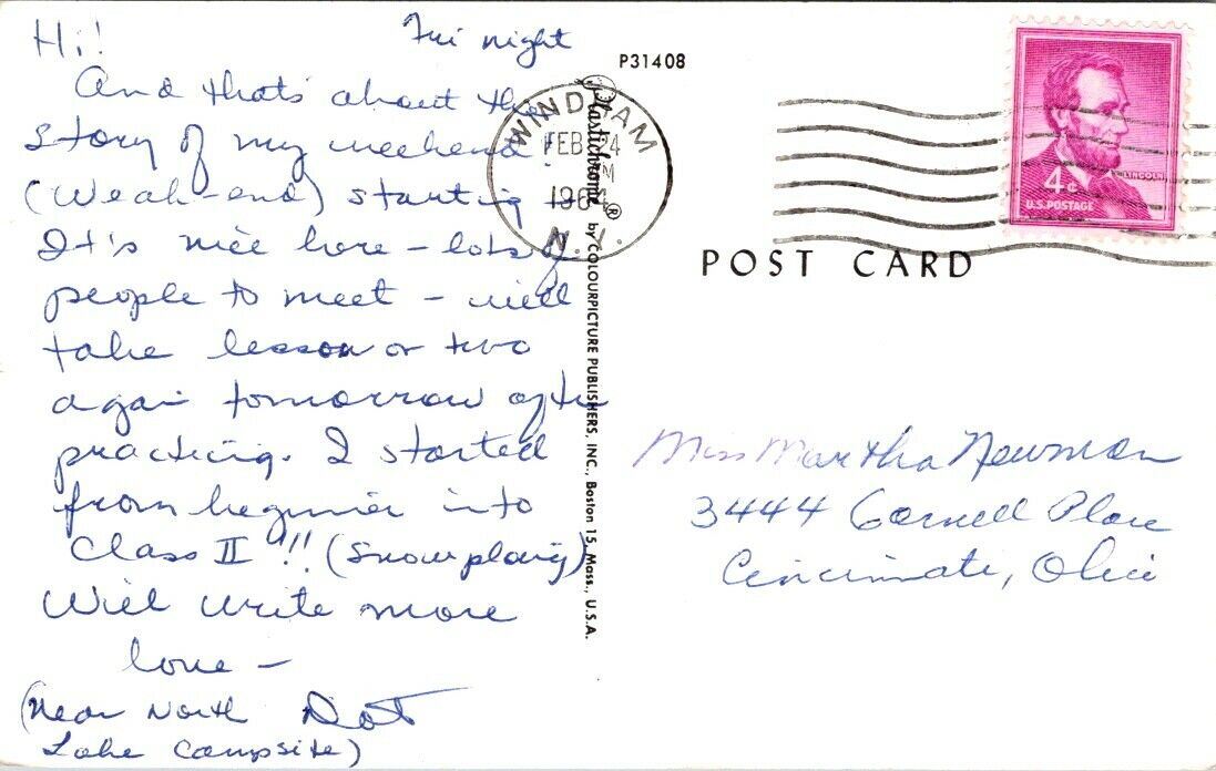 Postcard Vintage Well Miss Frimley I see Weve Mastered The Stop 4 Cents 1964