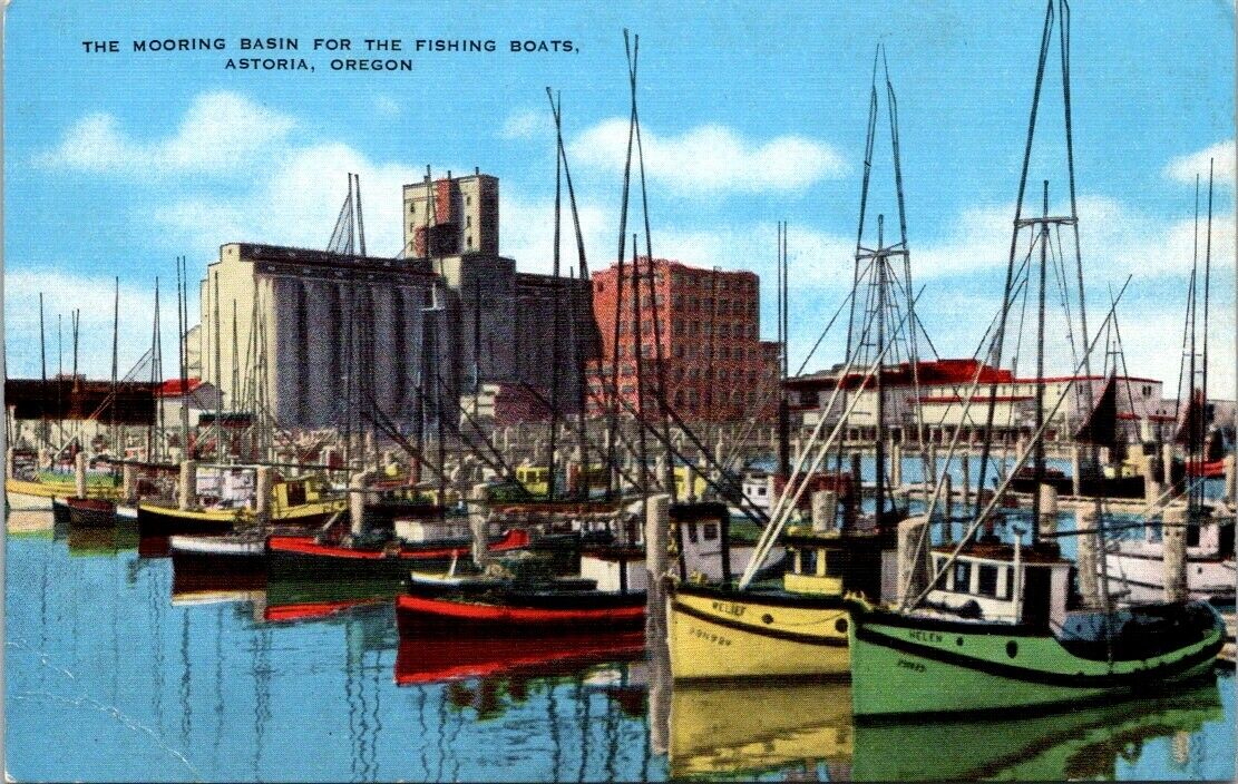 Postcard The Mooring Basin For The Fishing Boats Astoria Oregon Salmon Tuna