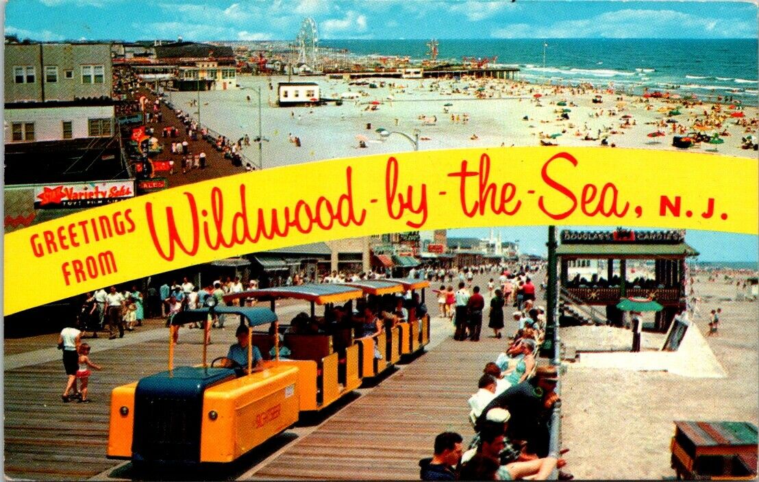 Postcard World's Finest And Safest Bathing Beach Wildwood By The Sea New Jersey