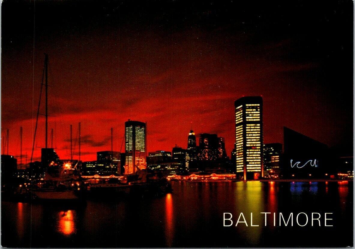 Postcard Baltimore Renaissance Maryland American Seaport Unposted