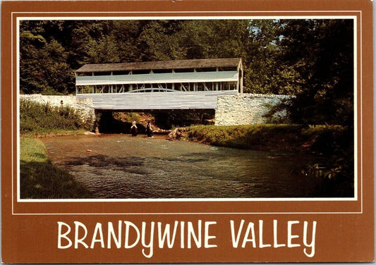 Postcard Vintage Brandywine Valley Forge Knox Covered Bridge 1865 Unposted