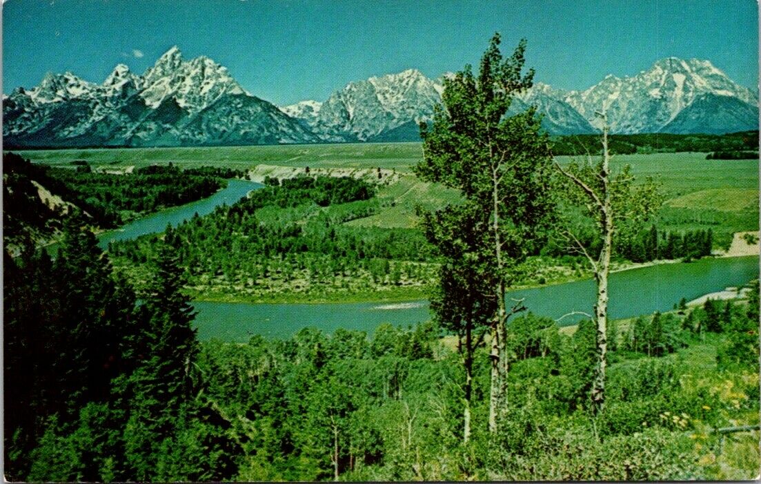 Vintage Postcard Teton Range Grand Teton National Park Alps Of America Unposted