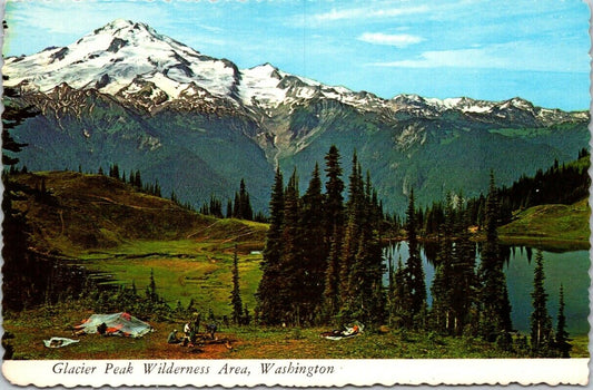 Postcard Vintage Glacier Peak Wilderness Area Washington North Central Cascade