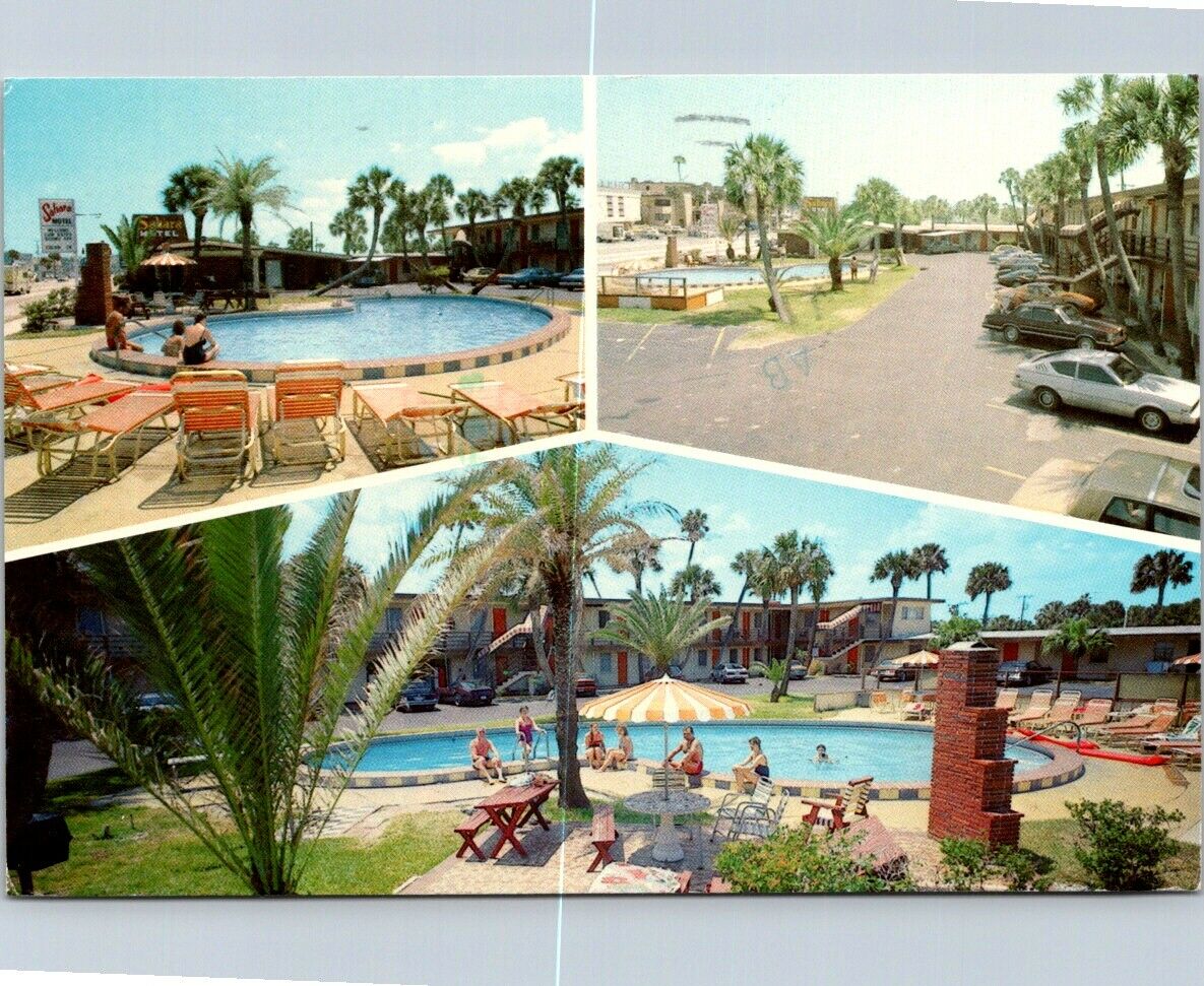 Vintage Postcard Sahara Motel North Atlantic Ave Daytona Beach Florida Posted