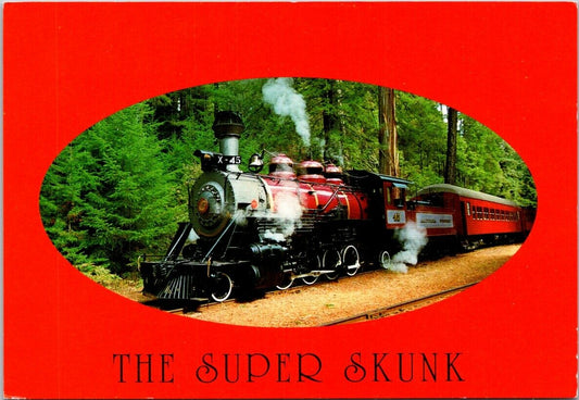 Vintage Postcard The Super Skunk California Western Railroad Unposted