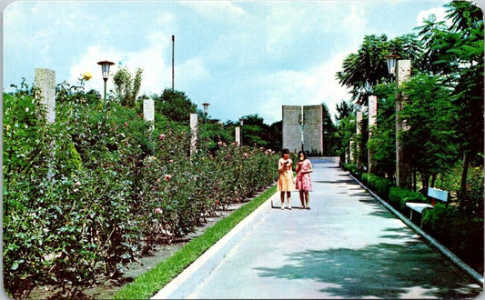 Vintage Postcard Composers Roadway Blue Water Park Guadalajara Jalisco Mexico