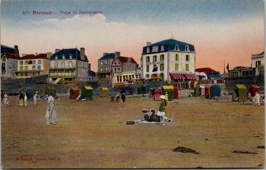 Vintage Postcard Parame Plage De Rochebonne Unposted