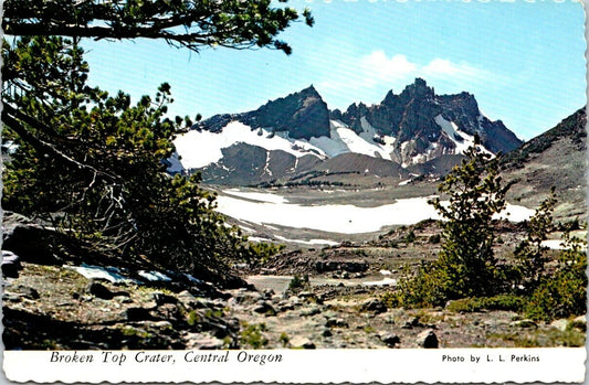 Vintage Postcard Broken Top Crater Beautiful Central Oregon Unposted