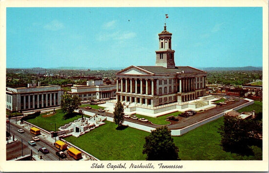 Vintage Postcard State Capitol Nashville Tennessee Jackson Polk Sam Davis