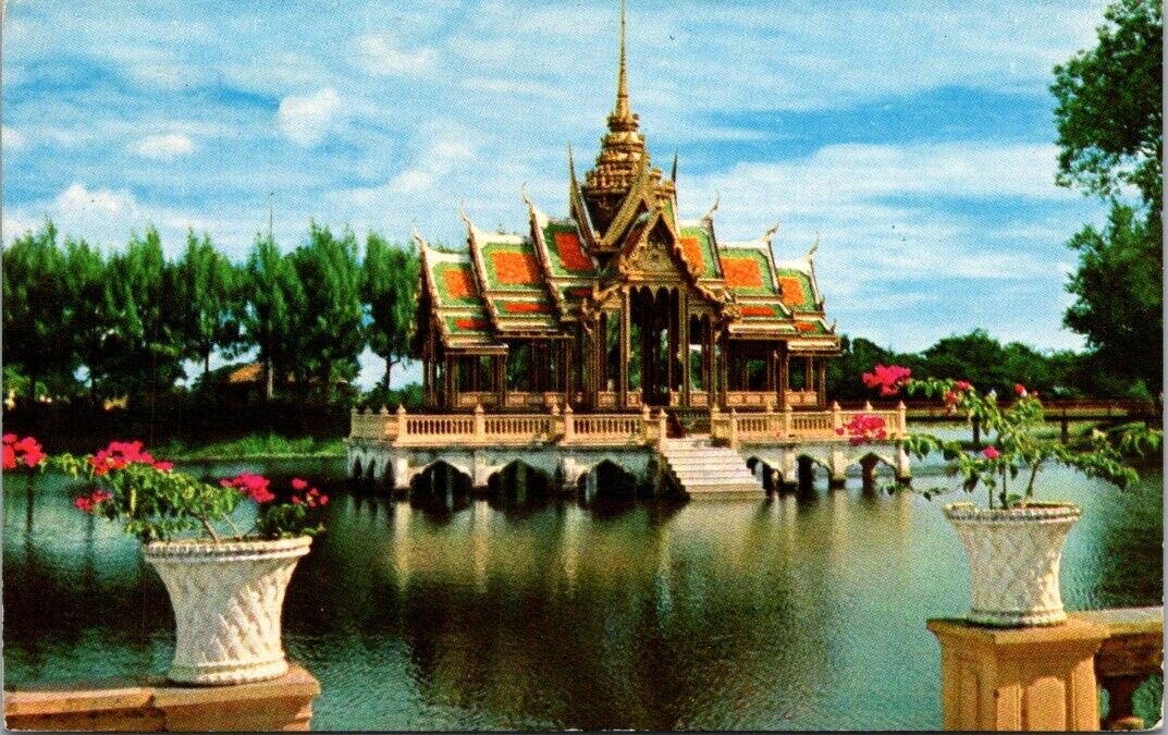 Postcard Vintage Ayudhya Thailand Sudhai Savan Hall Thai Architecture