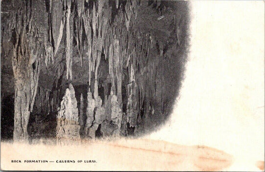 Vintage Postcard Rock Formation Caverns Of Luray Virginia Unposted