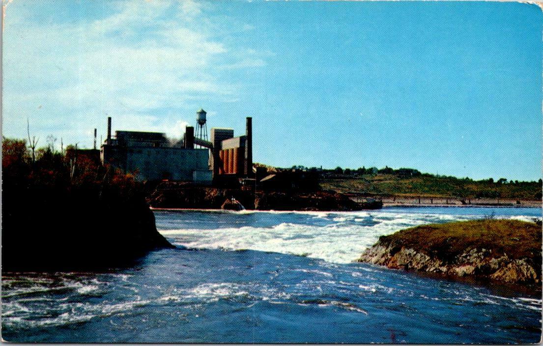 Vintage Postcard High Tide Reversing Falls Saint John New Brunswick Posted