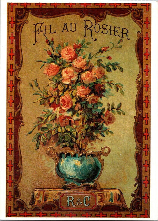 Postcard Vintage Roses In A Vase Unposted Printed In London