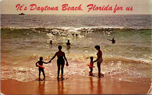 Postcard Vintage It's Daytona Beach For Us Glistening Sea Posted