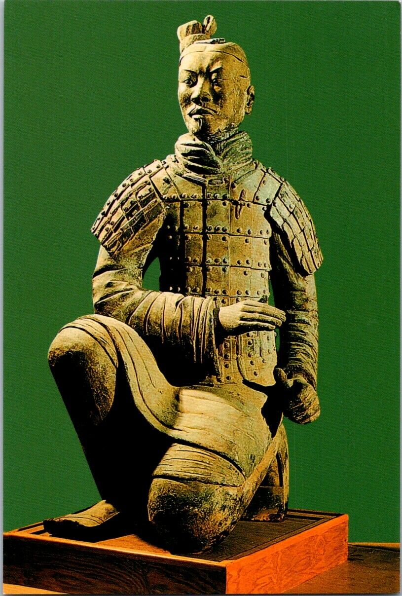 Vintage Postcard A Kneeling Archer Qin Shi Huang Terracotta Warriors Unposted