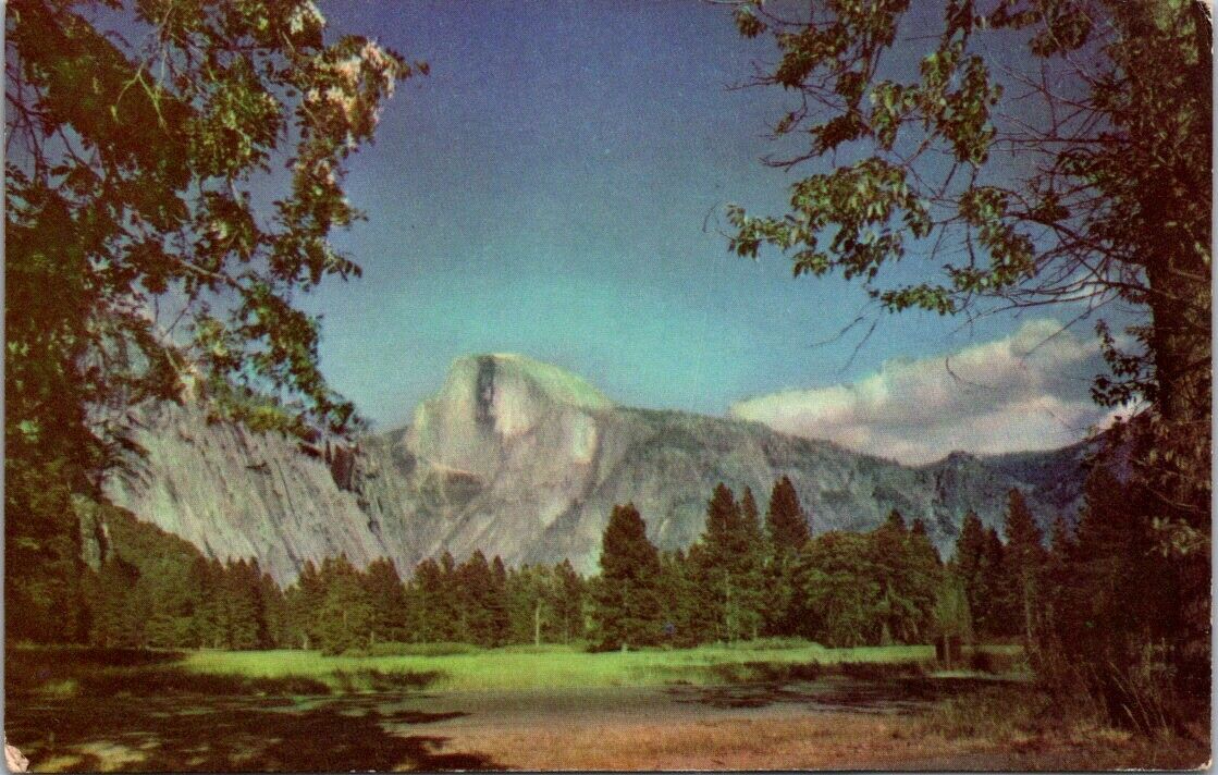 Vintage Postcard Half Dome In Yosemite National Park California Unposted