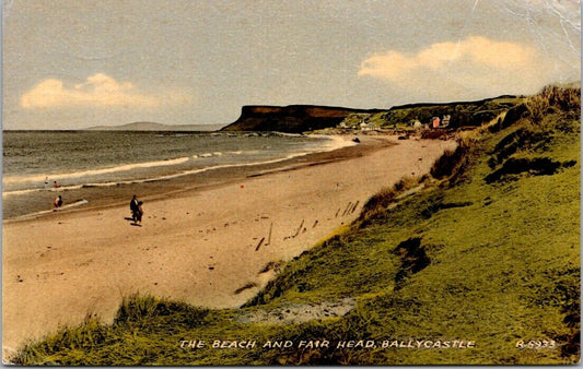 Vintage Postcard The Beach And Fair Head Ballycastle Ireland Posted