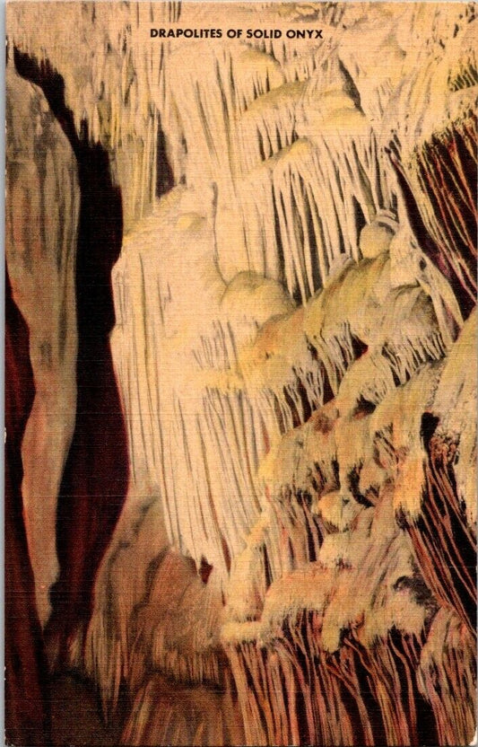 Vintage Postcard Drapolites Of Solid Onyx Birdal Cave Camdenton Unposted