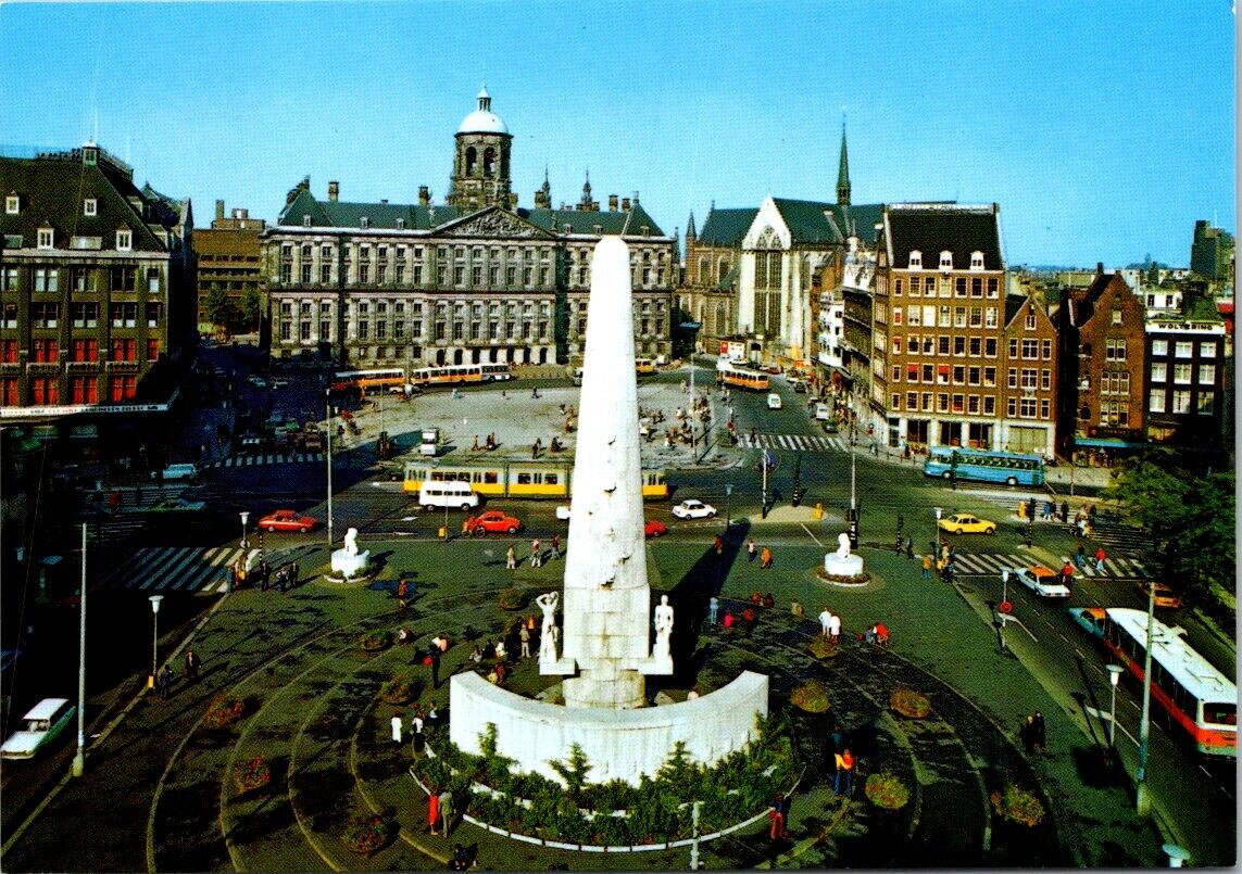 Vintage Postcard Royal Palace Of Amsterdam Netherlands Unposted