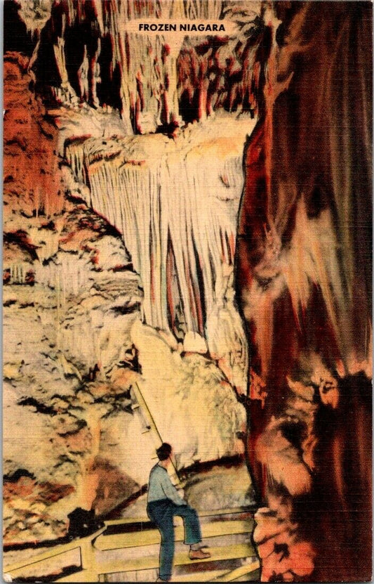 Vintage Postcard Frozen Niagara Falls Cave Scenes New York Unposted