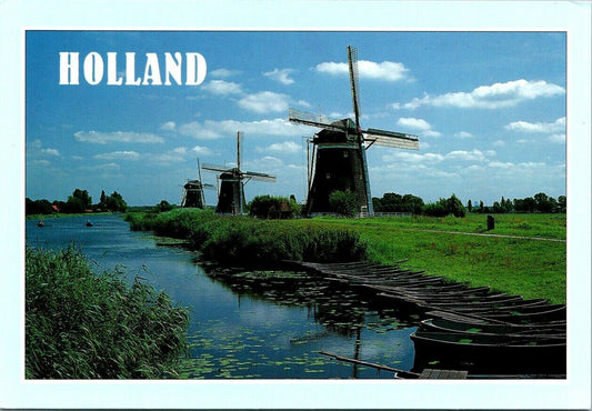 Vintage Postcard Famous Windmills Of Leidschendam Holland Netherlands Unposted