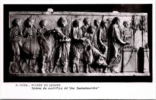 Vintage Postcard The Suovetaurilia Scene Of Sacrifice Louvre Museum Unposted