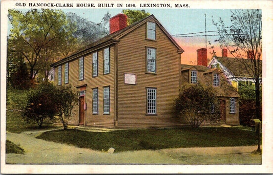 Vintage Postcard Old Hancock Clarkhouse Built In 1968 Lexington Massachussets