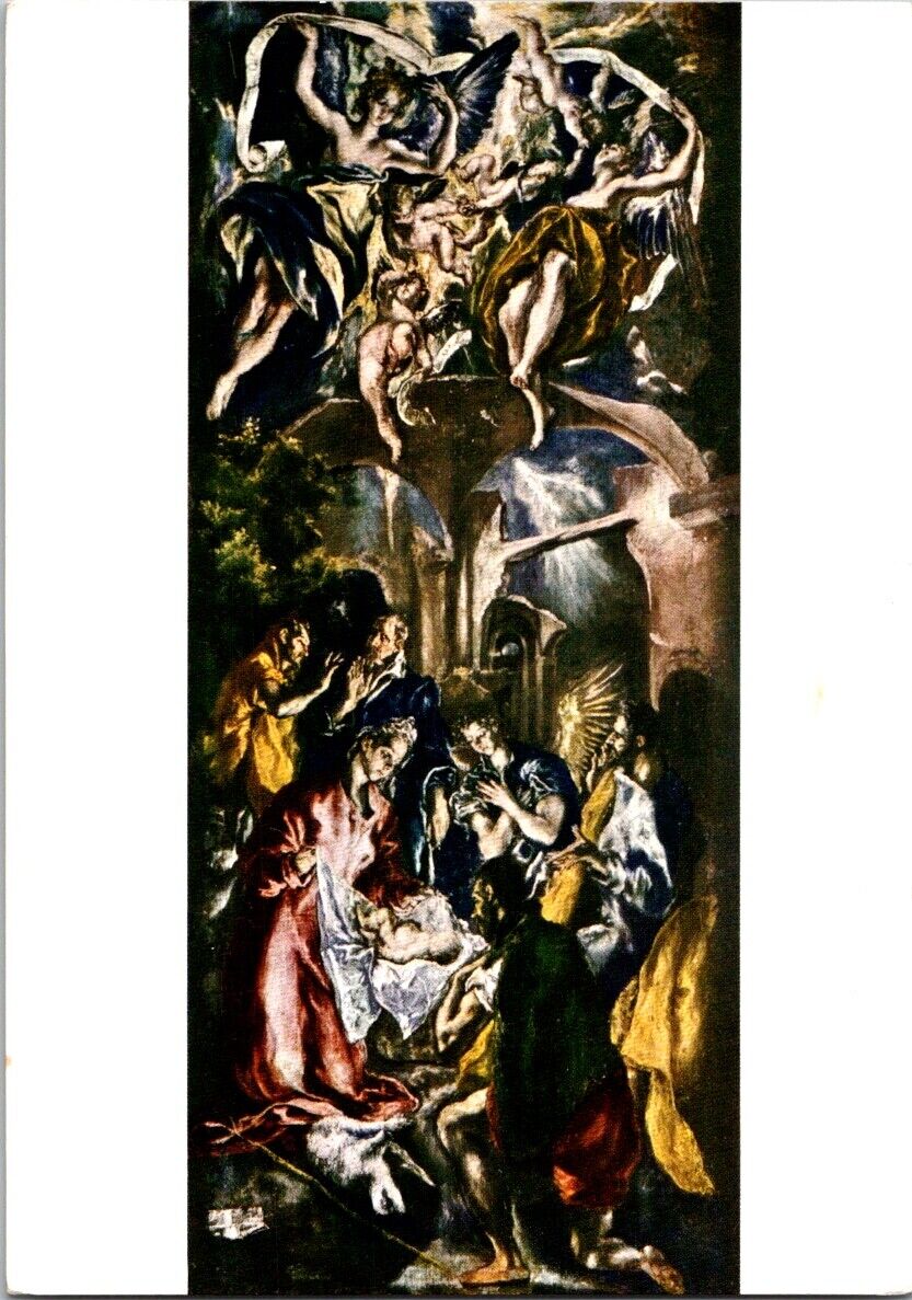 Vintage Postcard The Adoration Of The Shepherds National Gallery Rome Italy