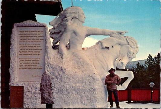 Vintage Postcard Crazy Horse Mountain Memorial South Dakota United States