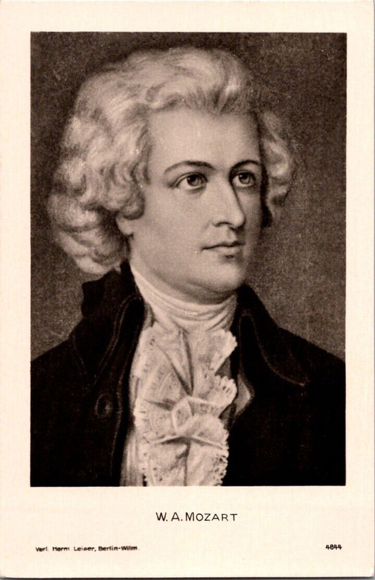 Vintage Postcard Portrait Of Wolfgang Amadeus Mozart Unposted