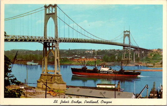 Postcard Portland Oregon St. John's Bridge