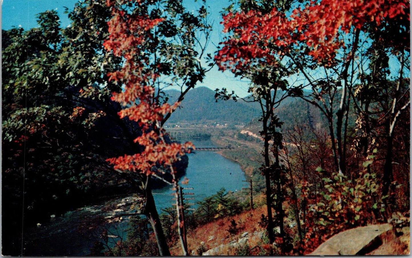 Postcard James River Gorge Blue Ridge Mountains Lynchburg Va