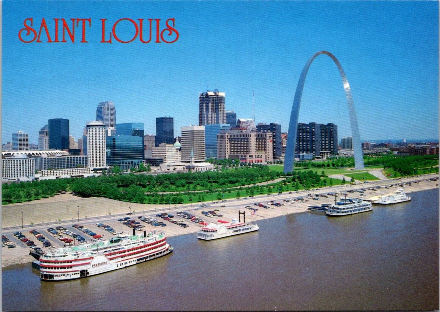 Postcard Post Card Saint Louis Missouri Riverfront Photo By Mark Fay