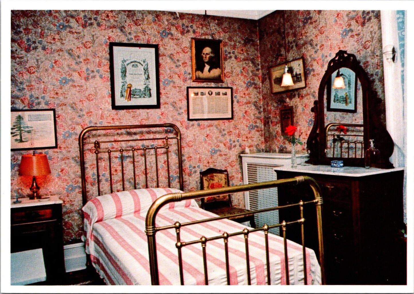 Postcard Post Card Franklin D Roosevelts Boyhood Bedroom. Hyde Park New York